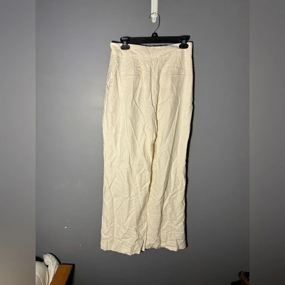 Stella et Suzie Cameron Wide Leg High Waist Linen Blend Pants Size EU 38